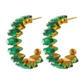 Pendientes Navette — vista lateral