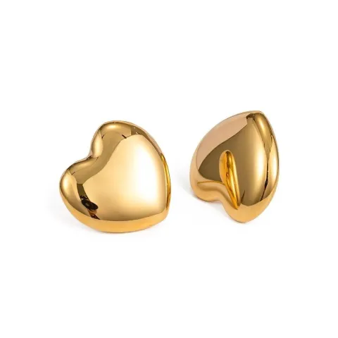 Pendientes Liebe de forma orgánica e inflada en oro 18K o plata