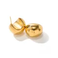 Crescent moon earrings in 18K gold PVD coating — main view