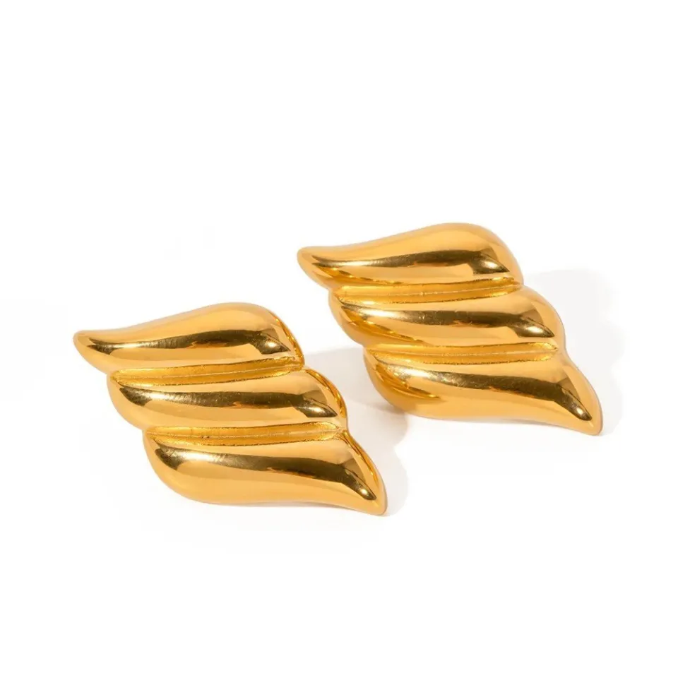 Pendientes Spiral en oro 18K o plata pulida — vista principal