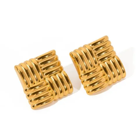 Roma vintage-inspired earrings in 18K gold PVD or polished silver