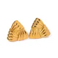 Pendientes Alice con capas onduladas superpuestas — oro 18K