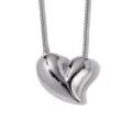 Collar Élan corazón en acero pulido