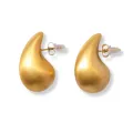 Textured Drop earrings — original textured design in 18K gold PVD coating