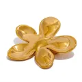 Jasmine flower brooch in 18K gold PVD or polished silver — romantic detail