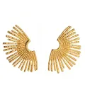 Solaris earrings inspired by the sun's rays in 18K gold PVD coating