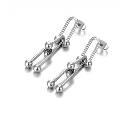 Pendientes largos herradura dorados o plateados | Essencial