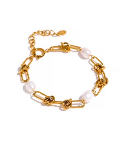 Pulsera nudo con perlas naturales y oro 18K | Essencial by EM